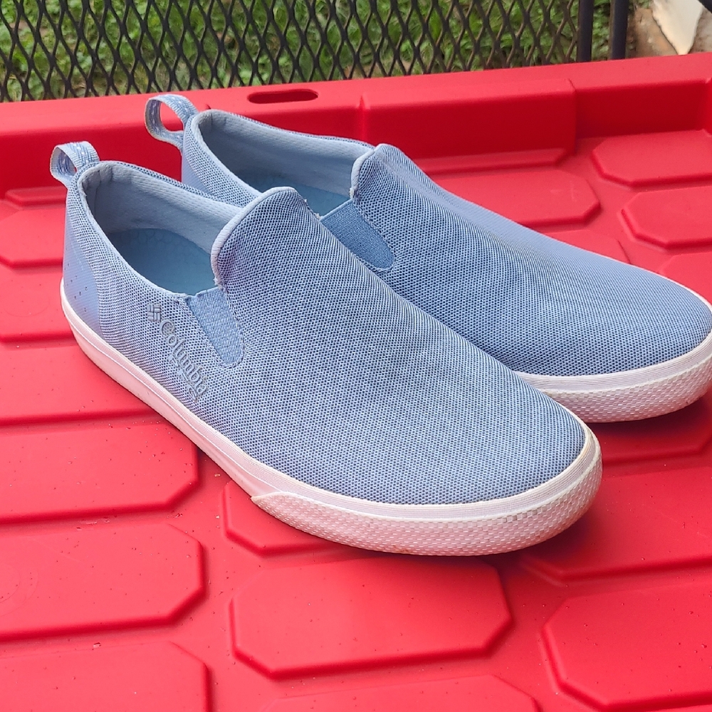 Columbia Men's Light Blue Slip-On Loafers Size 8.5